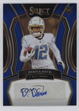 2023 Panini Select Rookie Signatures Blue Prizm 44/99 Derius Davis Auto 4f5