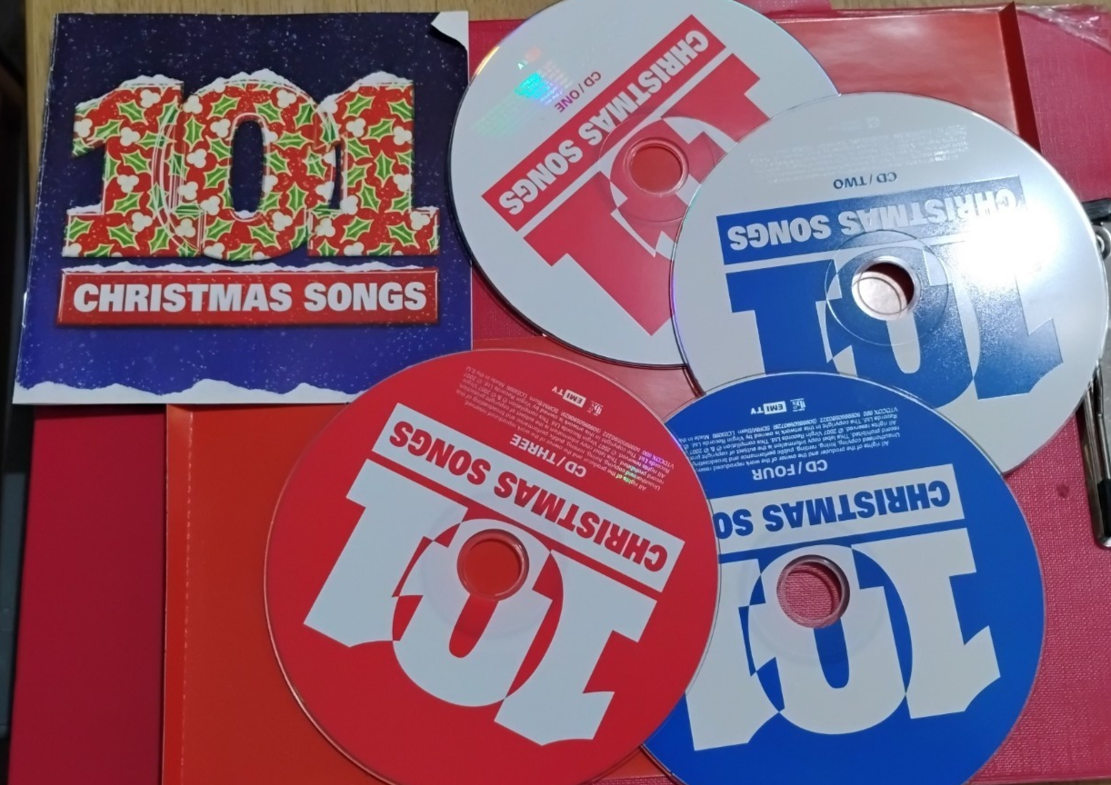 101 Christmas Songs - Various Artists 4CDS - DISCS & BOOKLET ONLY
