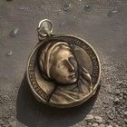 New 1.25 “ Round Gold Color Medal Of St Bernadette — photo 1