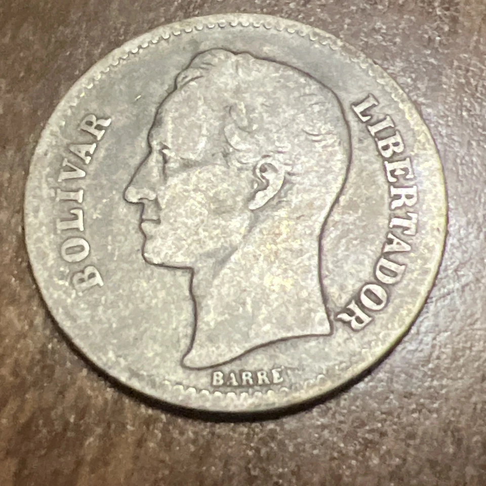 Venezuela Coin two bolivars 1929 silver Actual Coin - Image 2 of 2