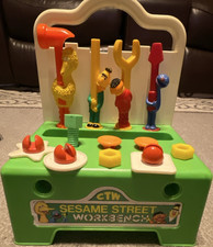 CTW Sesame Street Workbench Pretend Play Tool Set w/ Figures  Tools 1978
