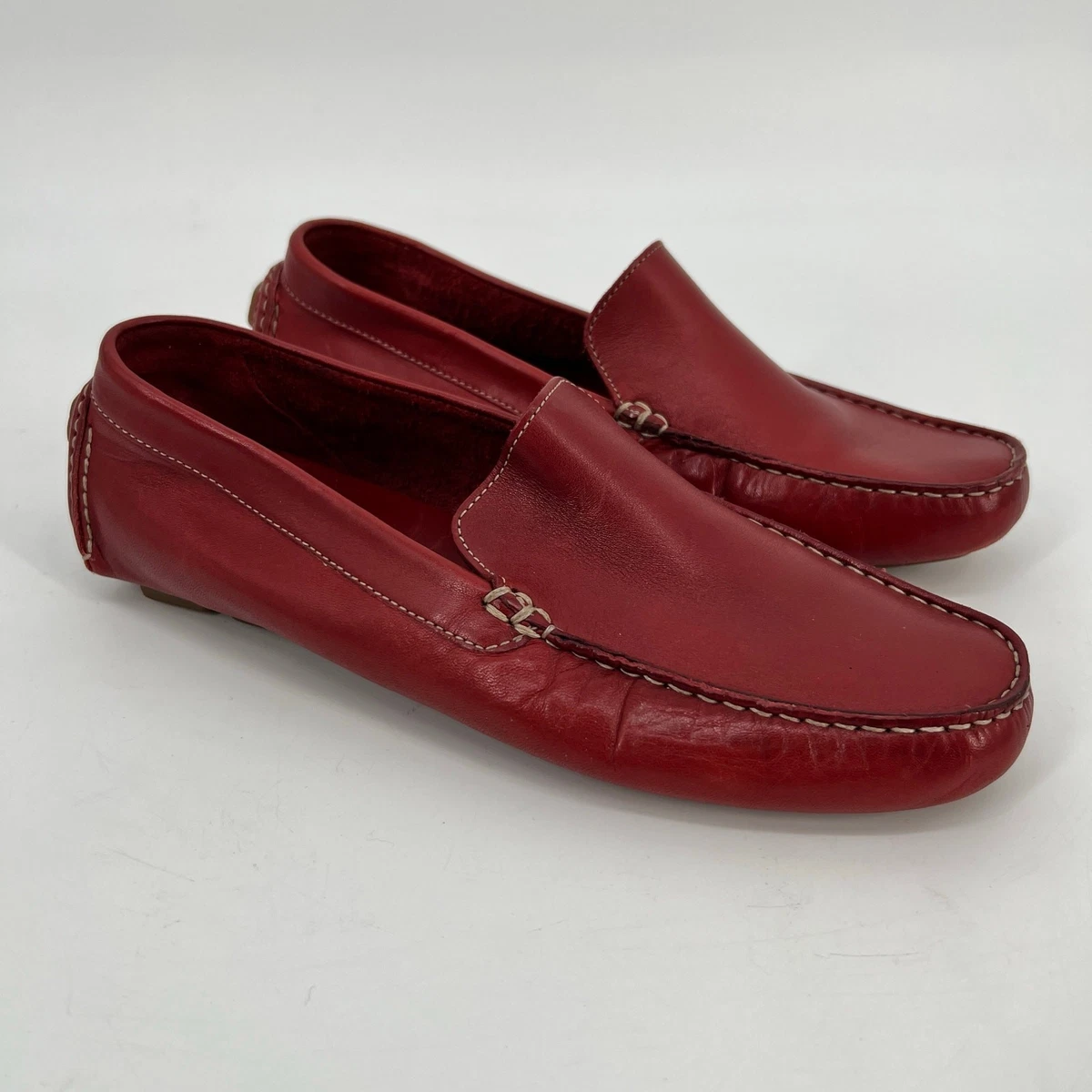 Cole Haan Red Snakeskin Embossed Driving Loafers Women 10.5 Tassel Moccasins Cole Haan | Shoes | Vintage Cole Haan Crocodile Loafers  main image 2