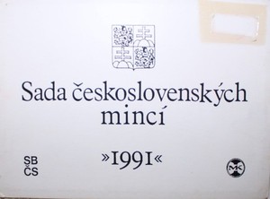 A5 - Czech Republic Coin Mint Set of 8 x Coins 1991 - Narodni Banka