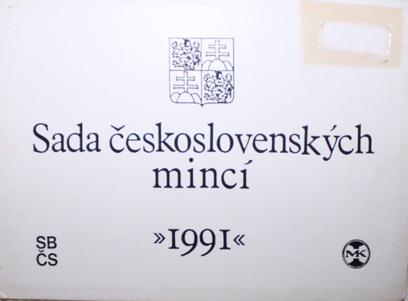 A5 - Czech Republic Coin Mint Set of 8 x Coins 1991 - Narodni Banka