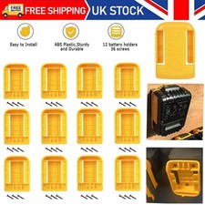 12x Power Battery Mount Hanger Shelf Storage Holder for Dewalt 18V 20V 54V 60V