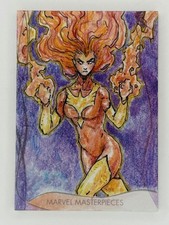 Scott Sherman Phoenix Jean Grey Upper Deck Marvel Masterpieces 2020 Sketch Card
