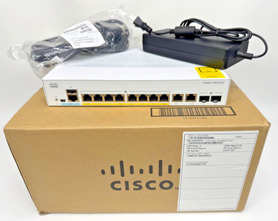 Cisco C1000-8FP-E-2G-L Network Switch 8 Gigabit Ethernet PoE+ Ports Open Box