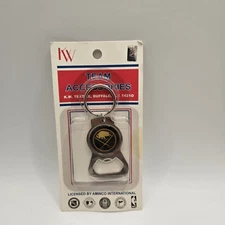 Buffalo Sabres Premium Solid Metal Bottle Opener Keychain Key Ring New
