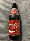 Vintage Coca-Cola Double Paper Label 28oz Full Soda Bottle: Schweppes Cap SC Tax