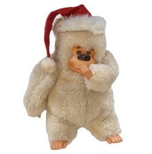 Vtg 80s Christmas GONGA Santa Hat Thumb Sucking Rubber Face Plush by Russ Berrie