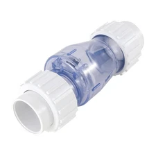 PVC Clear Check Valve/Spring Combination Clear 1.5 Inch Interface Water Check...