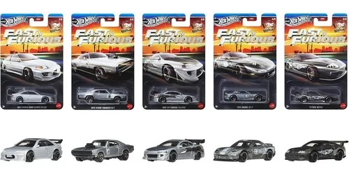 Hot Wheels 2026 Fast & Furious 25th Anniversary Silver Series ZAMAC Set 5 Cars - Picture 1 of 6