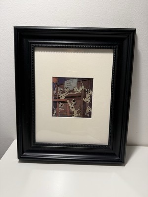 Disney 101 Dalmatians Framed Animation Art Print Vintage Lithograph