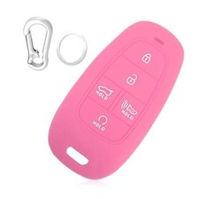 Stacool Compatible with Hyundai Key Fob Cover,Silicone Car Key Cover with Pink