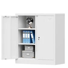 Metal Garage Storage Cabinet with Locking Door, Lockable Heavy Duty Tool Cabinet