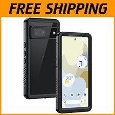 Pixel 7 Case with Built-in Screen Protector - Black/Clear