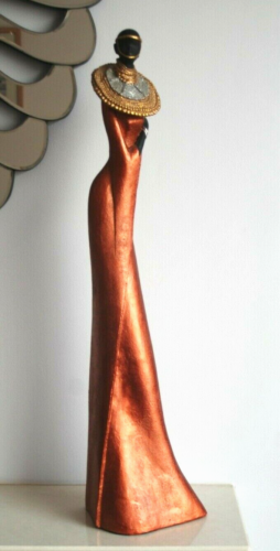 Tall African Lady in Copper Coloured Dress 57.5cm - Photo 1/3