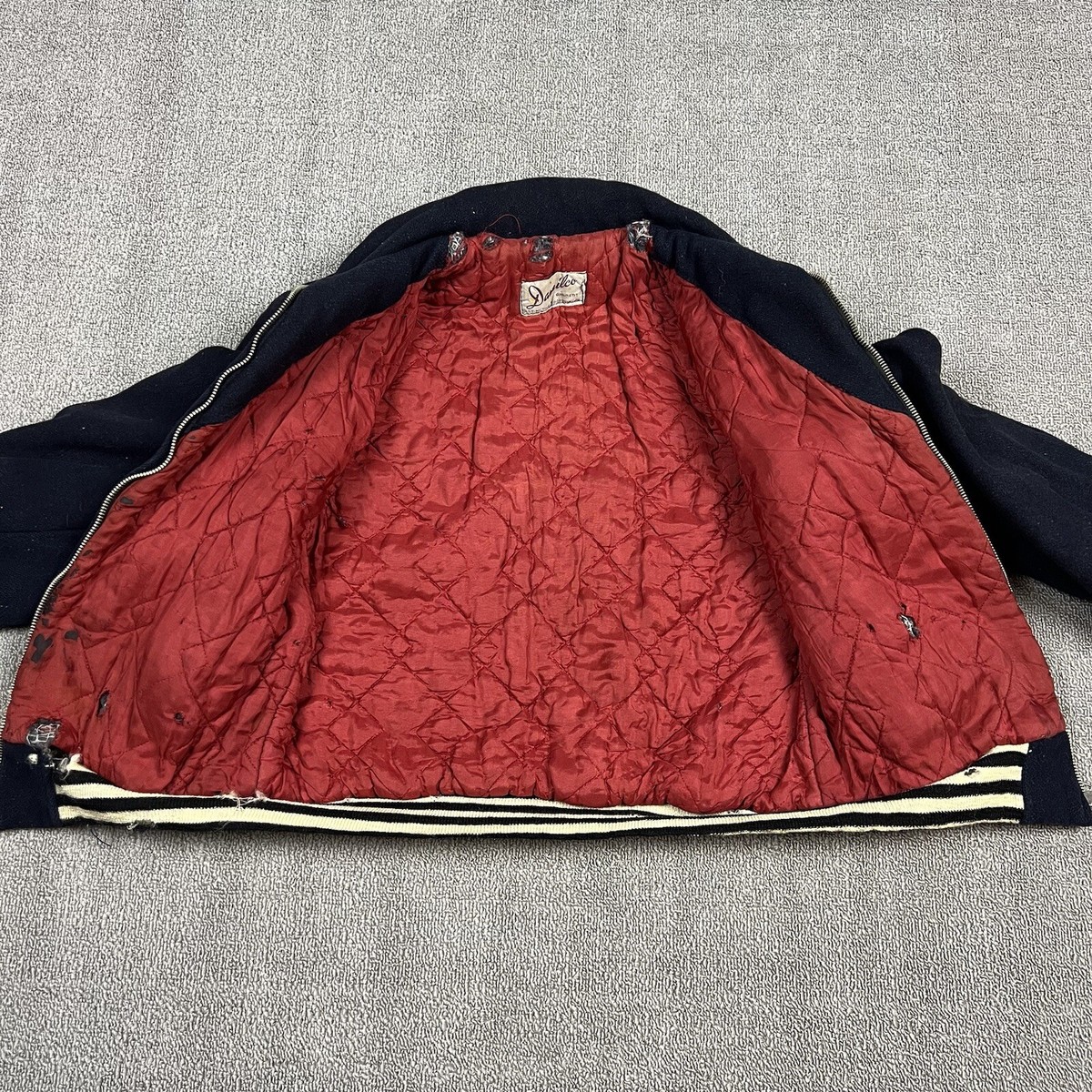 Vintage 30s 40s Damilco Wool Varsity Bomber Jacket Mens