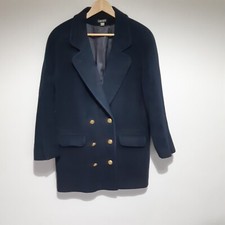 Liberty Of London Cashmere & Wool Navy Pea Coat Size 12