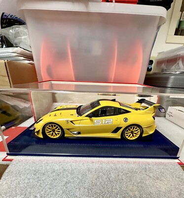 1/18 MR FERRARI 599XX EVO #512 BLUE ALCANTARA BASE LTD #16 1/18 MR FERRARI 599XX EVO #512 BLUE ALCANTARA BASE LTD #16