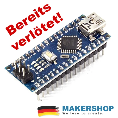 Nano Atmega328P V3.2 Board BEREITS GELÖTET verlötet aufgebaut Arduino kompatibel