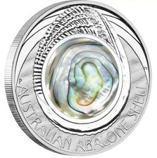 1 $ DOLLARO AUSTRALIANO Conchiglia Di Abalone Australia 1 oz Argento PP 2014