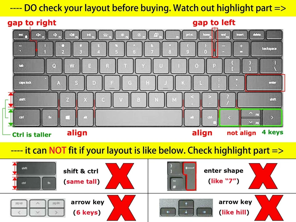 Keyboard Skin Cover for Dell 15-9500 15-9510 17-9700 Precision 5550 5560 17-5750 - Image 2 of 2