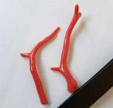 Natural Coral Match Pair Loose Branch Italy Sea Red Mediterranean Tree untreated