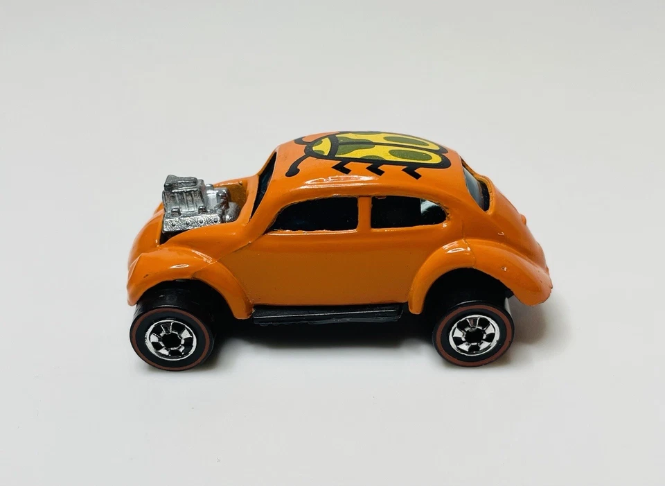 Hot Wheels Redline Flying Colors VOLKSWAGEN VW Orange 1974 NM Loose Hk Base - Image 4 of 4