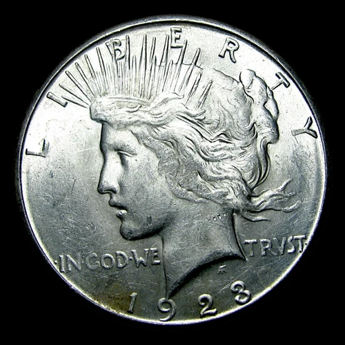1923-S Peace Dollar Silver ---- Unc Coin ---- #090Z