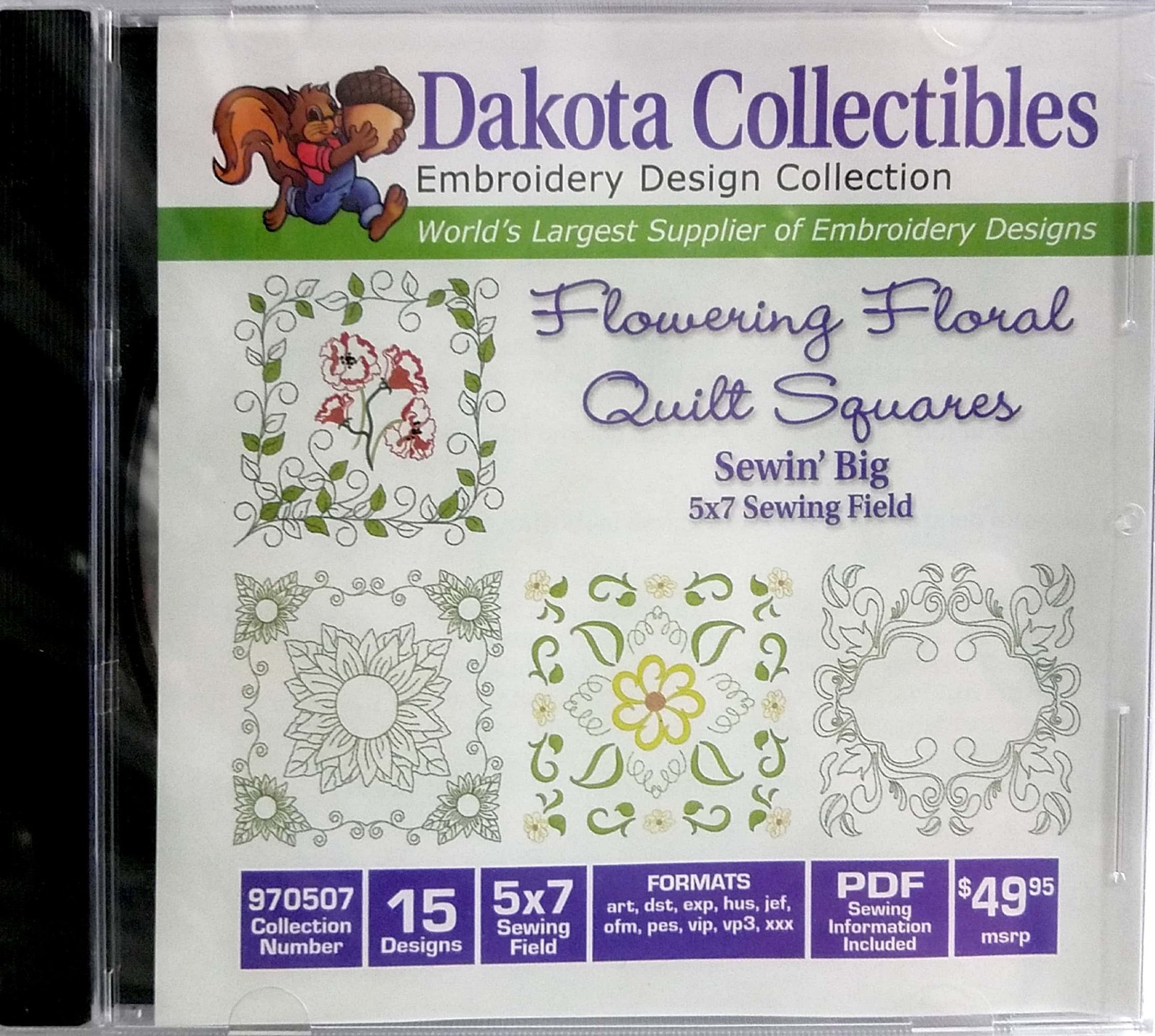 Dakota Collectibles Embroidery Design Collection, Flowering Floral 970507 eBay