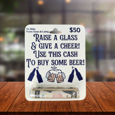 Funny Beer Money Card, Cash Gift, Gift for Beer Lover, Unique Birthday Gift