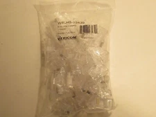 (BAG OF 50) VERICOM WRJ45-03439 CLEAR CONNECTORS NEW 