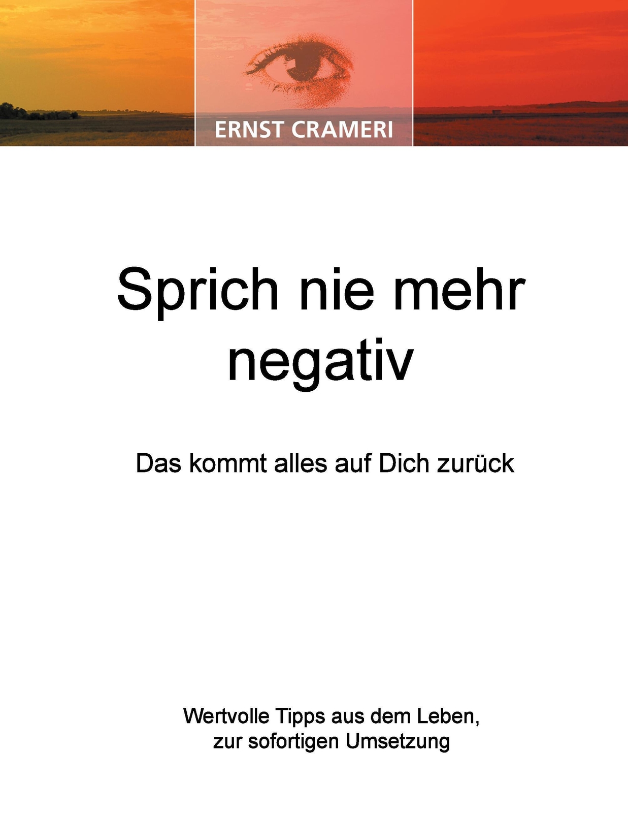 Sprich Nie Mehr Negativ | Ernst Crameri | Das Kommt Alles Auf Dich