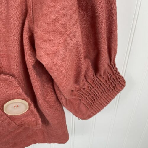 Blusa Blazer LAL Live a Little Mujer Rust Corta Con Botones Talla M - Imagen 3 de 9