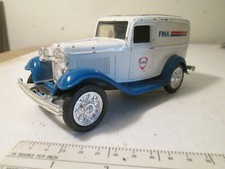 Toys Ertl Bank 1932 Ford Delivery Fina Oil Company Used w/ Patina, Piece Missing