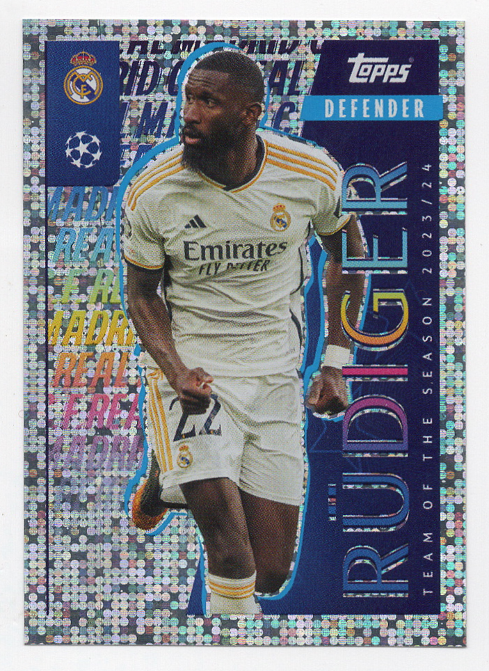 TOPPS サッカーカード STADIUM CLUB CHROME ANTONIO RUDIGER CHELSEA #CA-AR 送料無料 中古 IT2 ANTONIO RUDIGER Blue 2022-23 Topps Chrome Refractor REAL