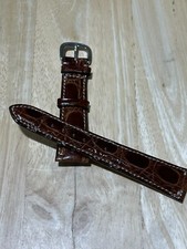 Coach brown watch band strap crocodile 20mm