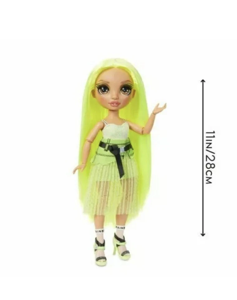 Rainbow High KARMA NICHOLS Wave 2 NEON 绿色时尚娃娃 全新 — 第 4/4 张图片