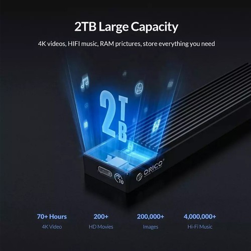 ORICO M.2 NVME Enclosure USB C Gen2 10Gbps PCIe SSD Case up to 2TB USB Type-C c - Afbeelding 11 van 12