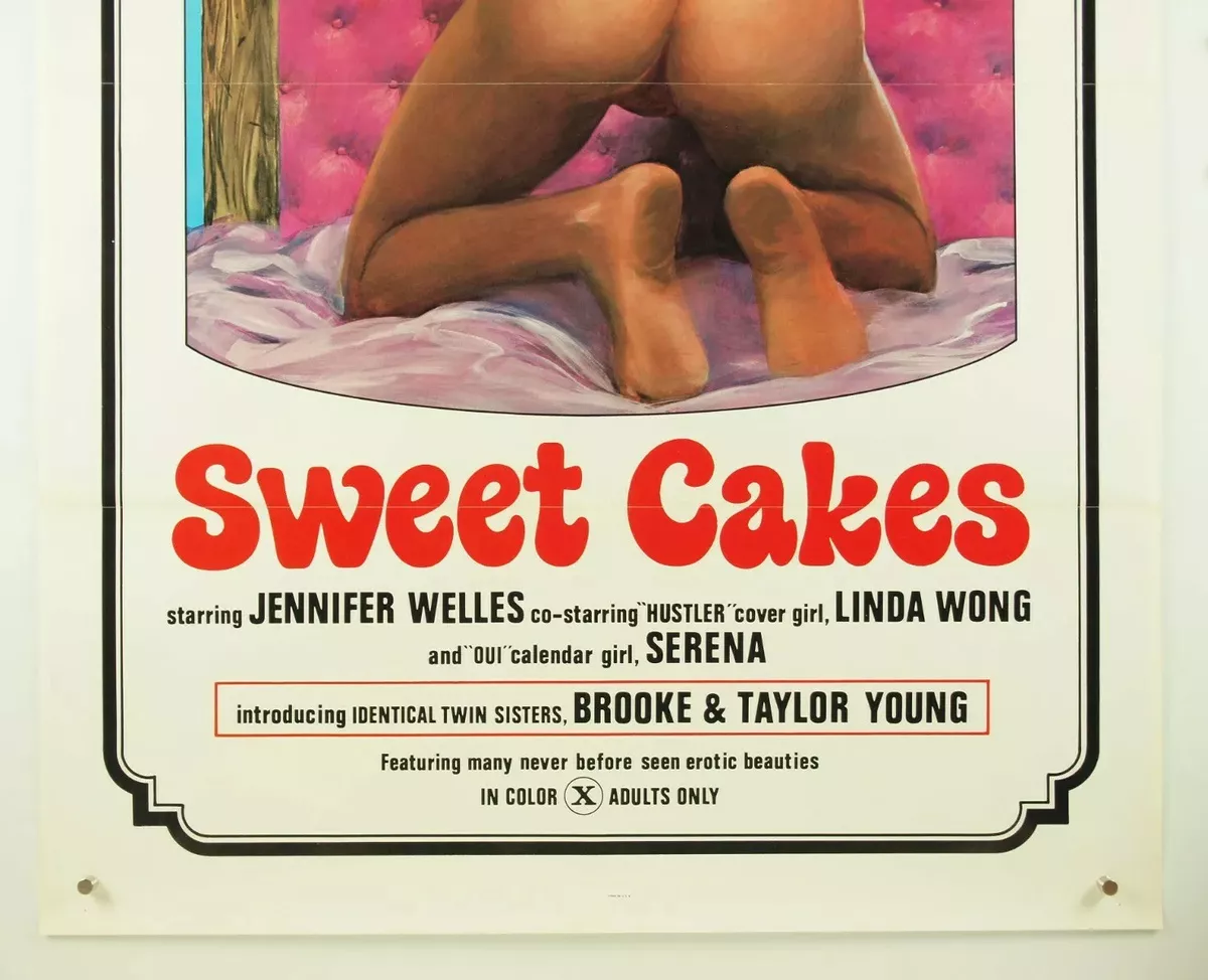 vintage original SWEET CAKES x-rated adult sex porno 1976 movie poster 27x41and#034; eBay kuva