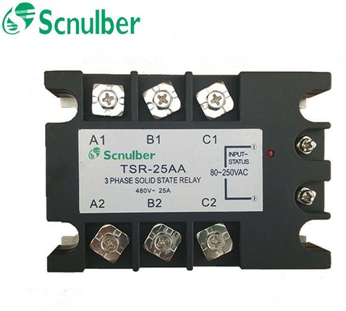 Scnulber three-phase solid state relay TSR-25AA 25A 480V AC control AC - Picture 1 of 3
