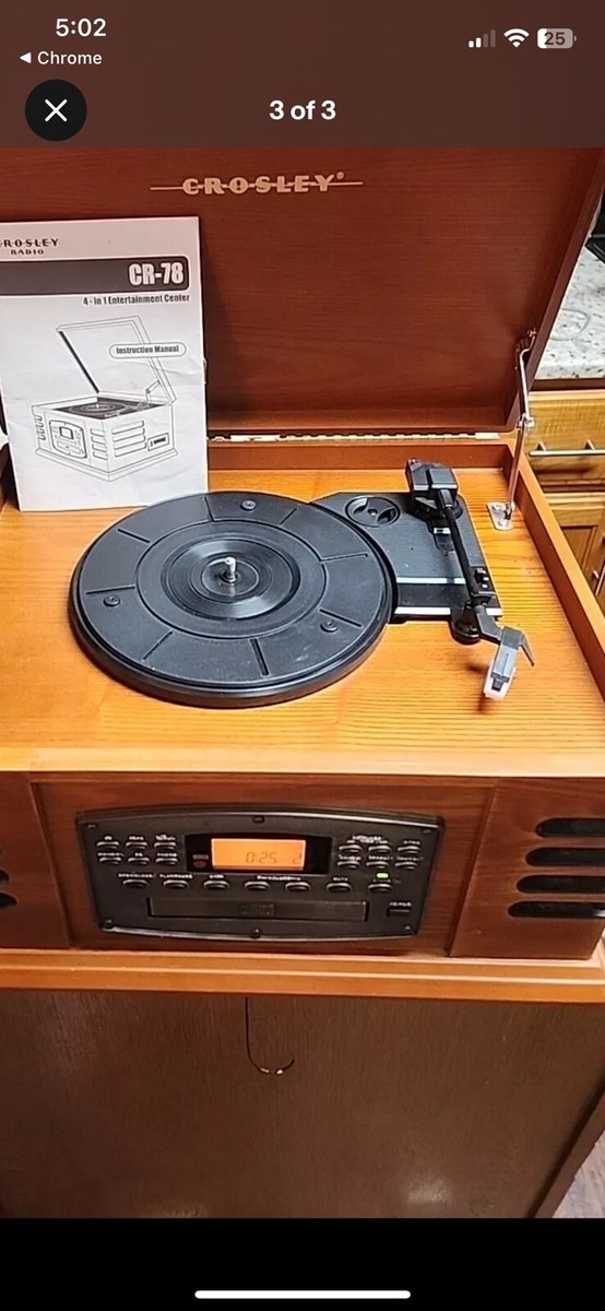 4 In 1 Crosly CR79 Pecan, Turntable, CD, Cassette, AM-FM | eBay