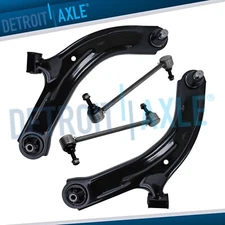 4pc Front Lower Control Arms w/Ball Joints Sway Bar Links for Nissan Cube Versa