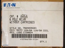 EATON CUTLER HAMMER AR6A 110/120V 6 Pole Relay 766A026G01 Without Cartridges 