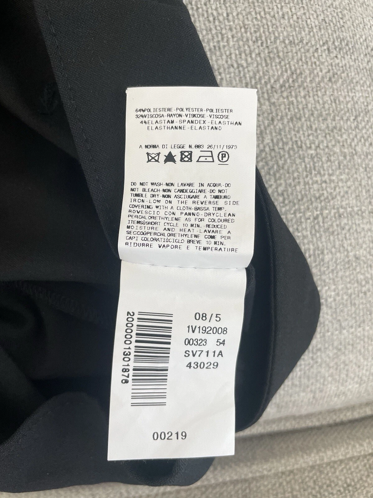 NUOVO SENZA ETICHETTE VJC VERSACE DONNA PANTALONI ELEGANTI NERI CON CINTURA TAGLIA 44