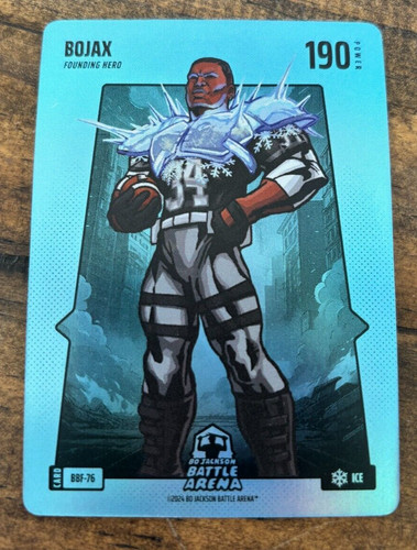 2024 Bo Jackson Battle Arena 1st Edition BOJAX ice Super Rare blue Battlefoil