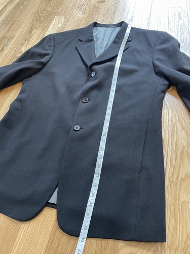 Givenchy Monsieur Vintage 90s Union Made in USA Blazer Sport Coat 44R Black Wool - Picture 15 of 16