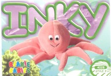 TY Beanie Babies BBOC Card Series 4 Common Inky the Pink Octopus NM/Mint