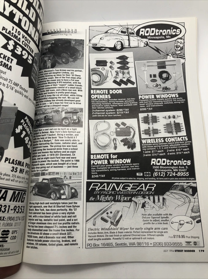 Street Rodder Magazine Steel Roadster Bodies & Tom's Fun Run July 1994 051115R Foto 4 de 4